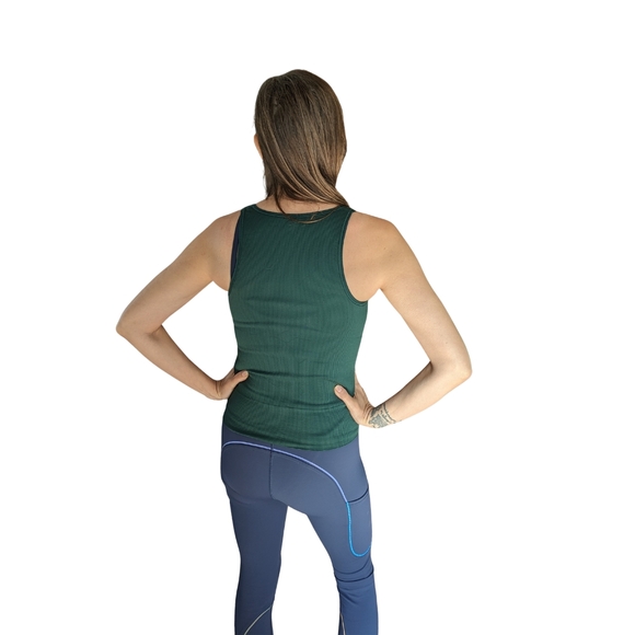 Athleta Forest Green V Neck Tank Top Small - Picture 8 of 8